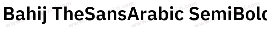 Bahij TheSansArabic SemiBold字体转换
